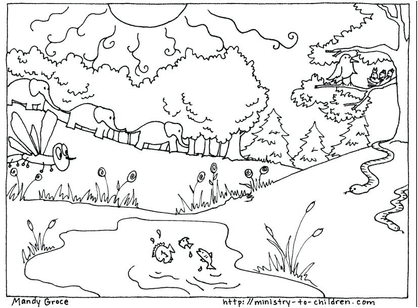 827x609 Creation Coloring Pages Creation Coloring Pages Seven Days