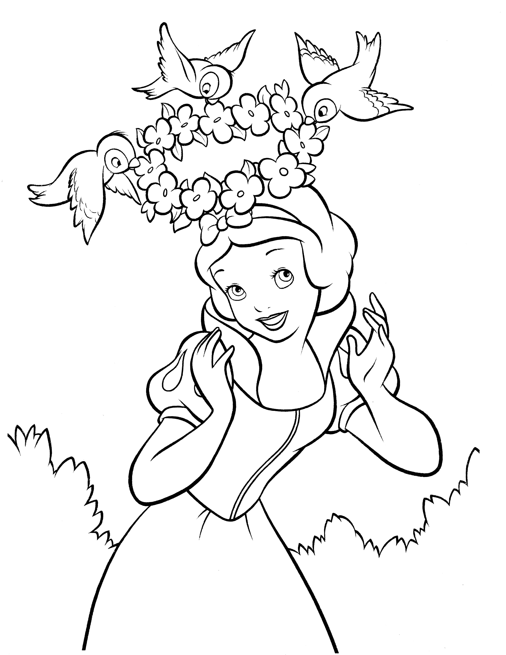 1700x2200 Snow White And The Seven Dwarfs Coloring Pages Finest Disney Snow