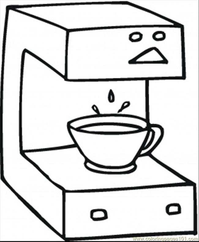650x790 Fresh Coffee Coloring Page