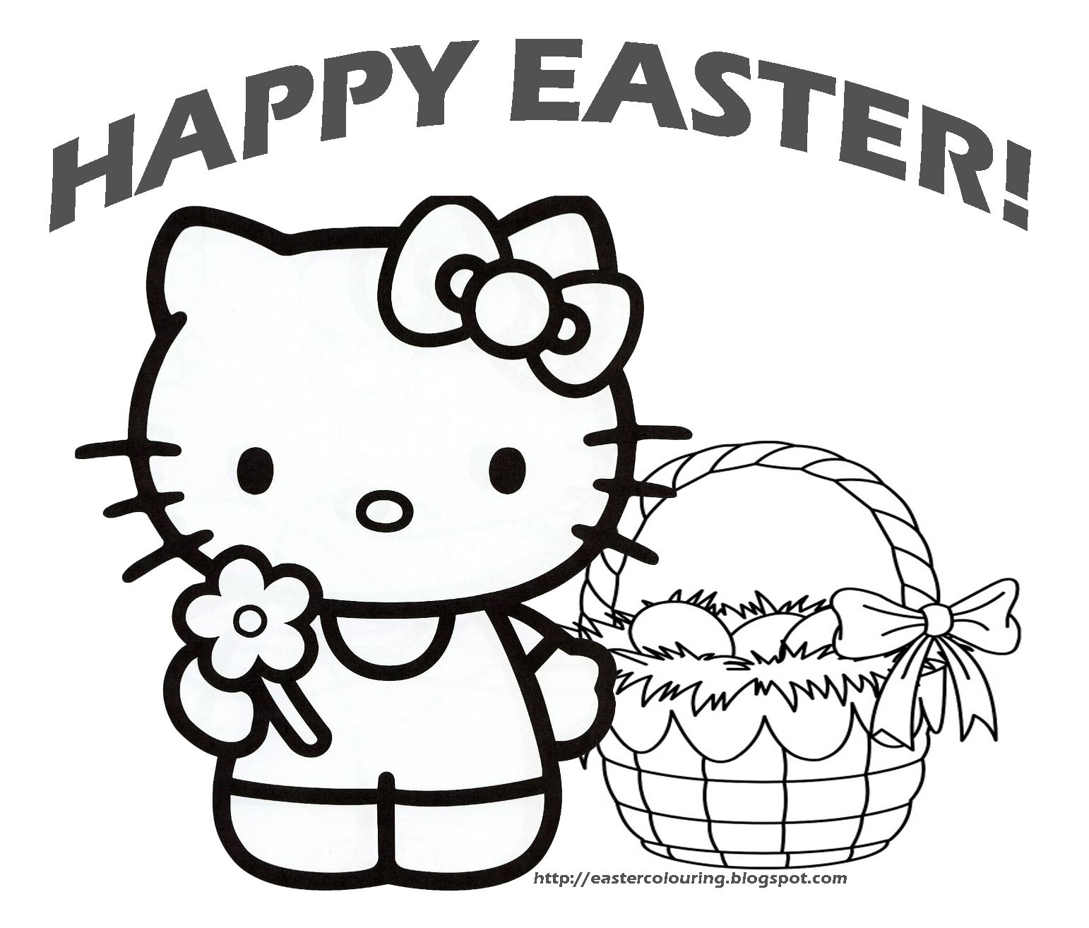 1542x1314 Amazing Hello Kitty Happy Easter Coloring Pages U Color Bros