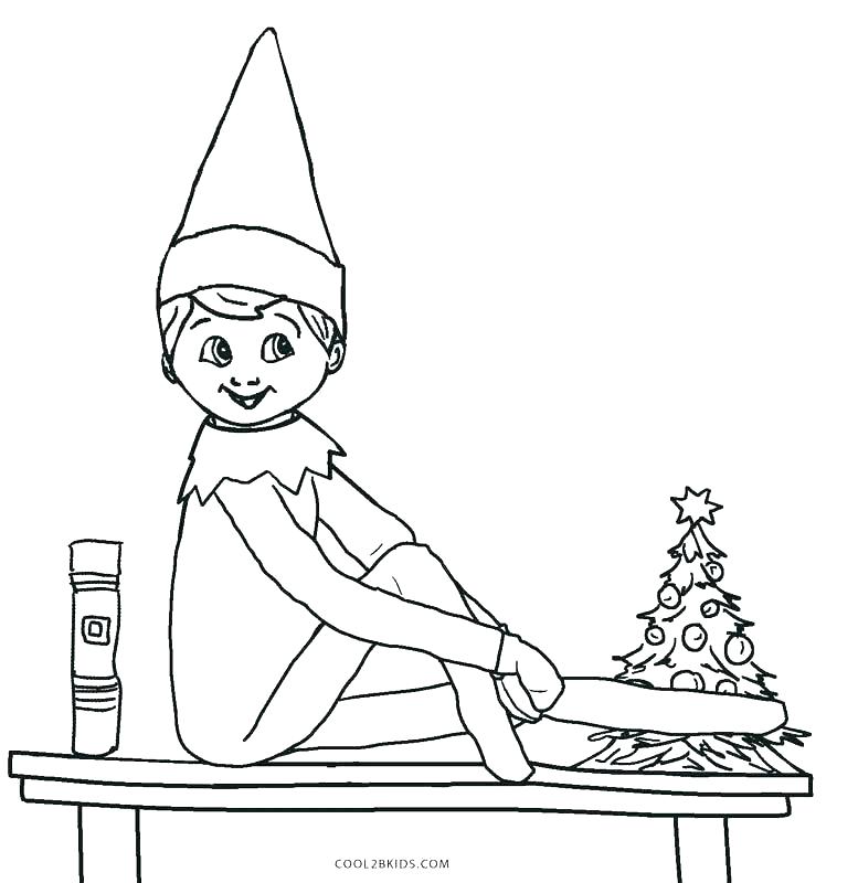 777x800 Elf On The Shelf Coloring Pages Sh Sh S Elf On The Shelf Coloring