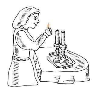 304x300 Shabbat Coloring Pages