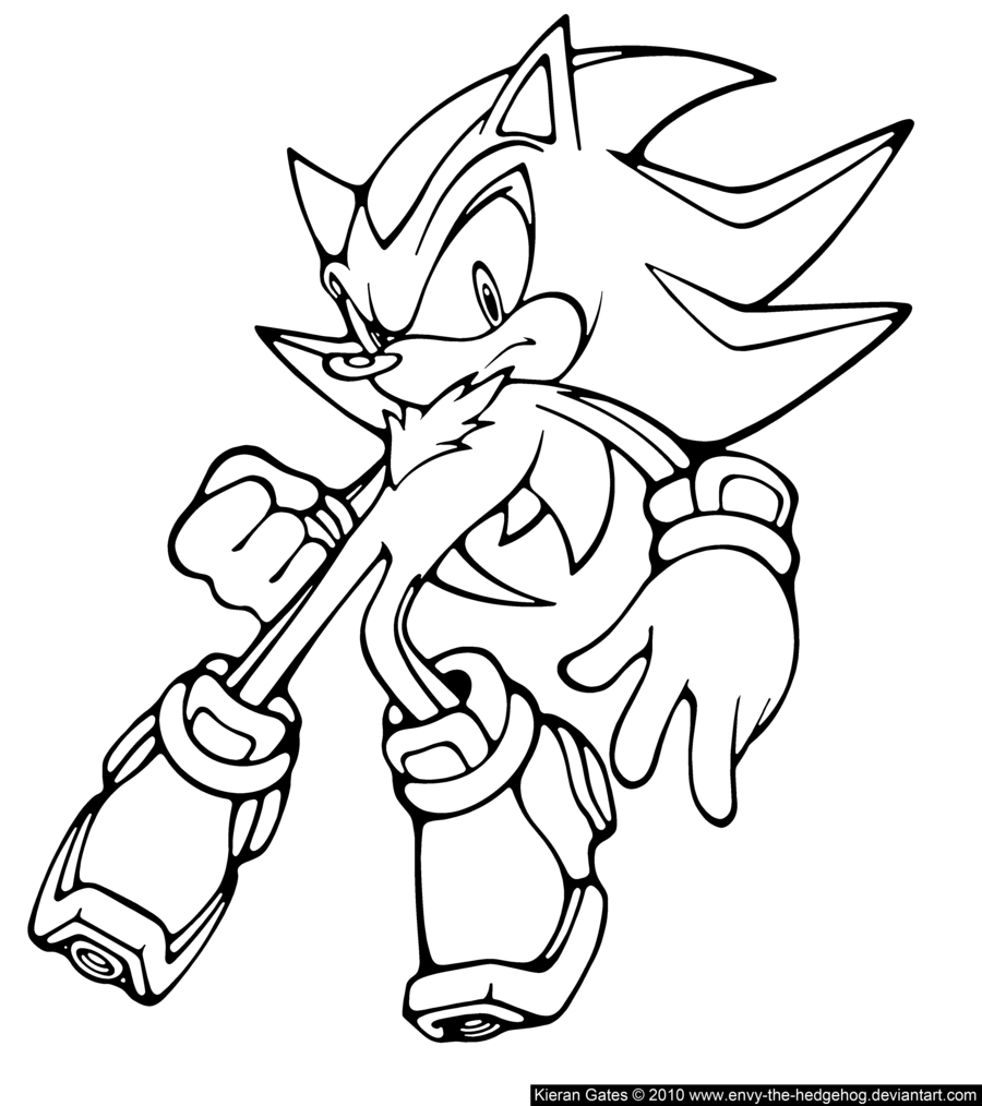 900x1014 Shadow The Hedgehog Coloring Pages