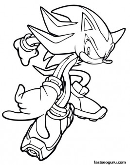 267x338 Printable Sonic The Hedgehog Shadow Coloring Pages