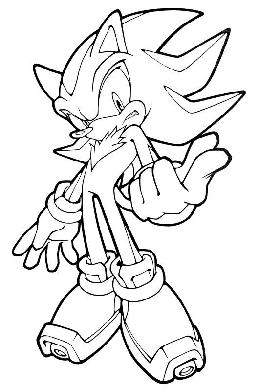 530x799 Shadow The Hedgehog Coloring Pages Shadow Coloring Pages