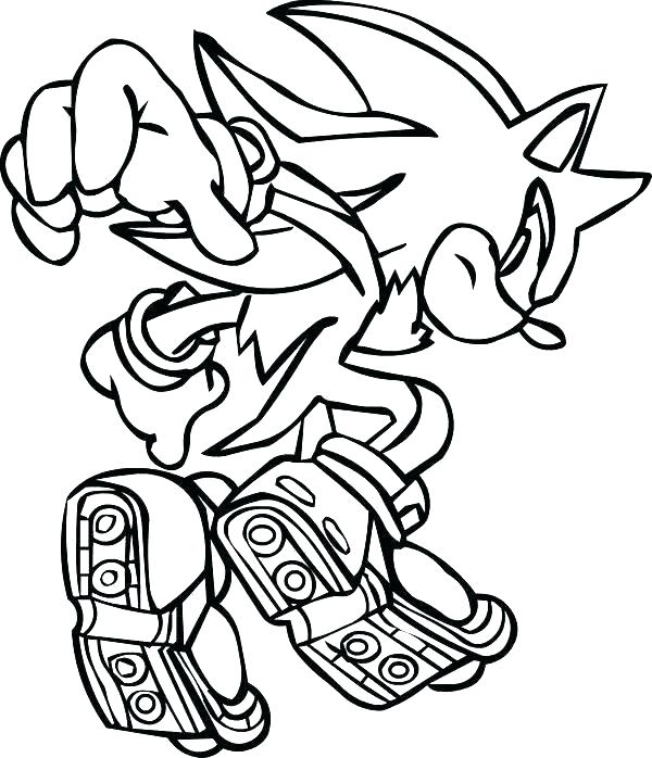 600x698 Sonic Hedgehog Coloring Pages