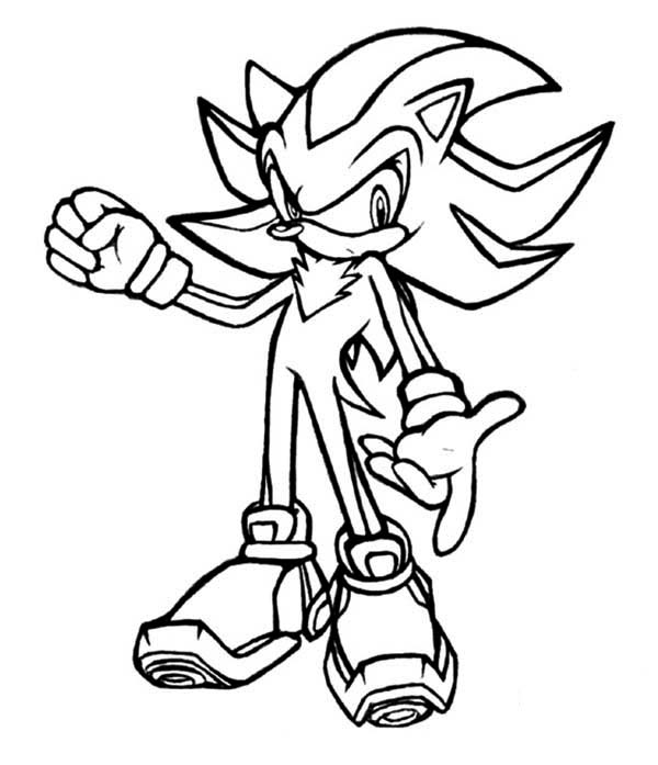 600x697 Glamorous Shadow The Hedgehog Coloring Pages On For Kids