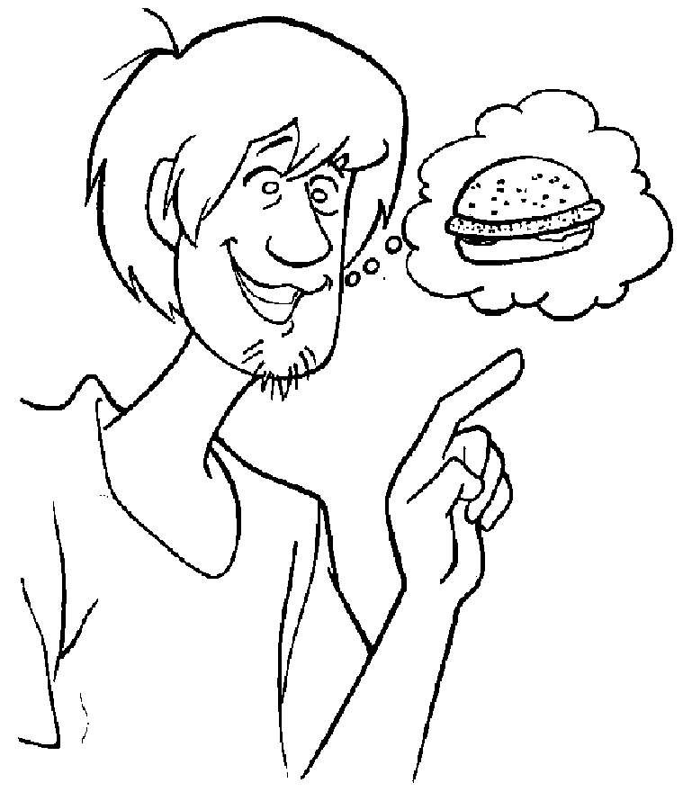 759x880 Shaggy Coloring Page
