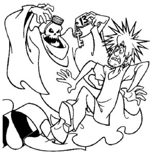 300x300 Ghost, Shaggy Scooby Doo And Thirteen Ghost Coloring Page Shaggy