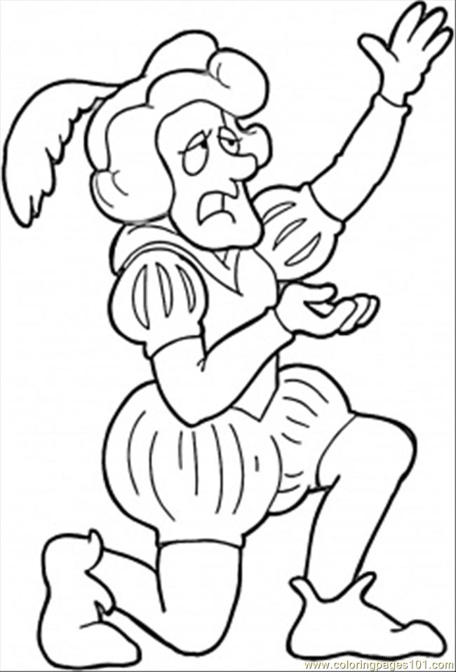 650x959 Shakespeare Coloring Page