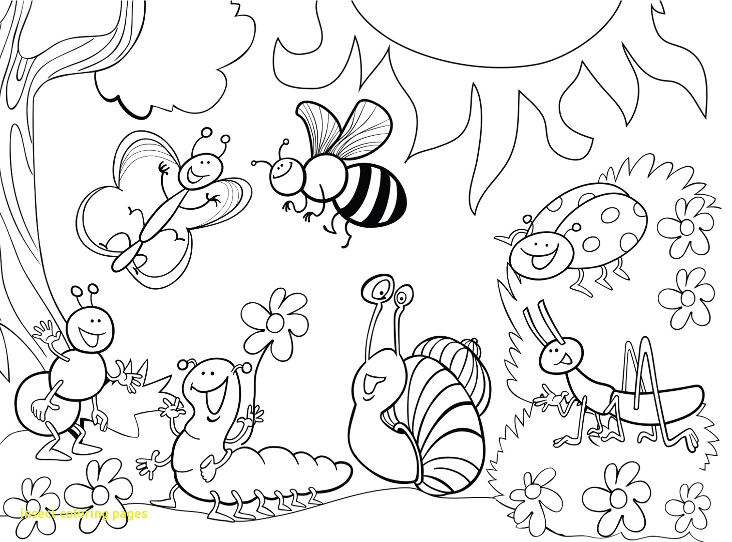 1462x1083 Awesome Insect Page To Color Design Printable Coloring Sheet