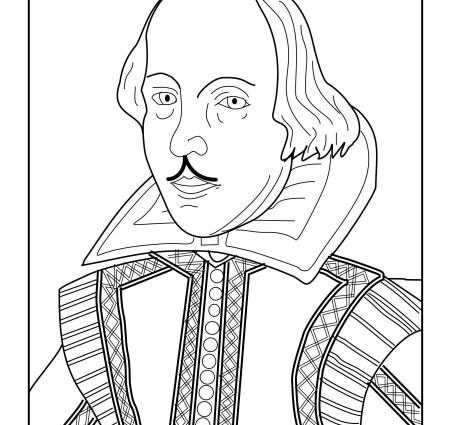 460x425 Shakespeare Coloring Pages Shakespeare Colouring Page Download