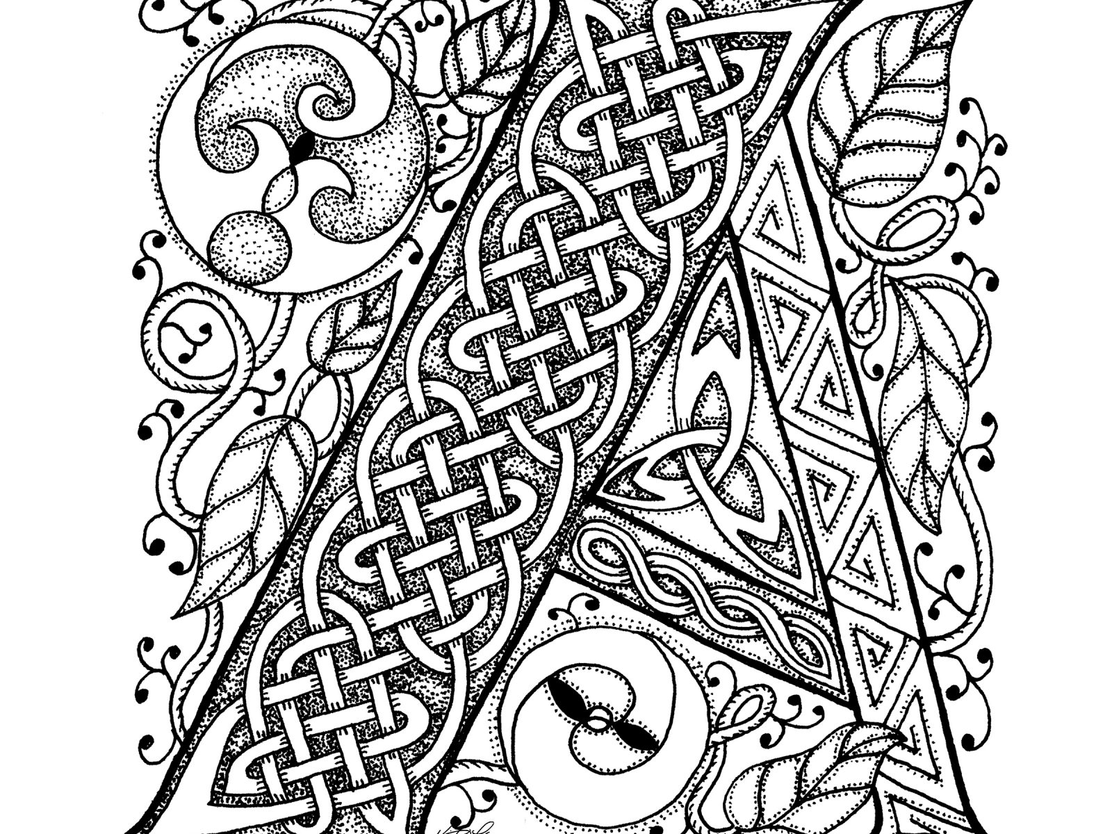 1600x1200 Original Coloring Books For Adults Art Of Celtic Free Printable