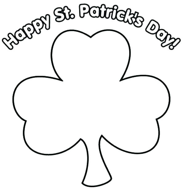 598x629 Shamrock Color Pages Clover Coloring Page Printable Shamrock