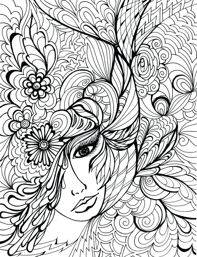 650x847 Unique Printable Coloring Pages For Adults For Shamrock Coloring