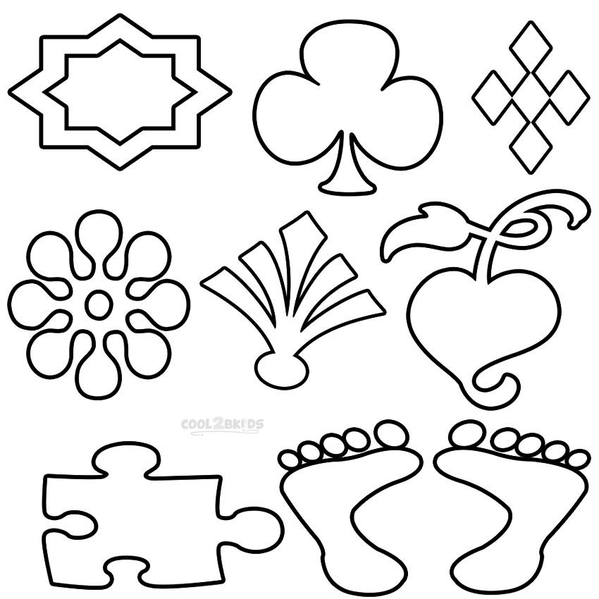 850x850 Printable Shapes Coloring Pages For Kids