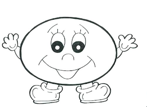 500x363 Shape Coloring Pages For Preschoolers Oval Coloring Page Free