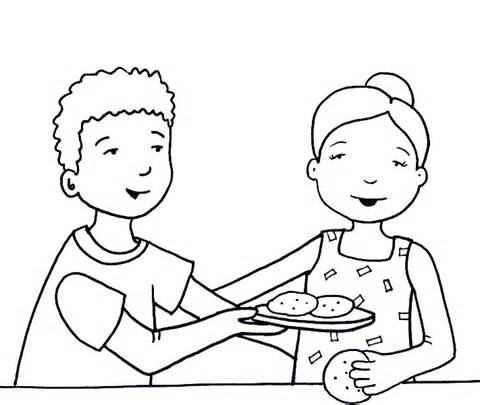 480x405 Sharing Coloring Page