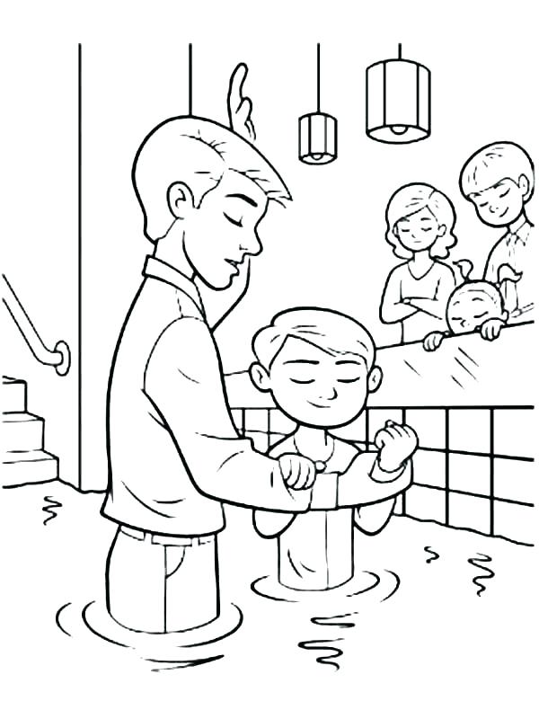 600x780 Sharing Coloring Pages Baptism Coloring Pages John Baptizes