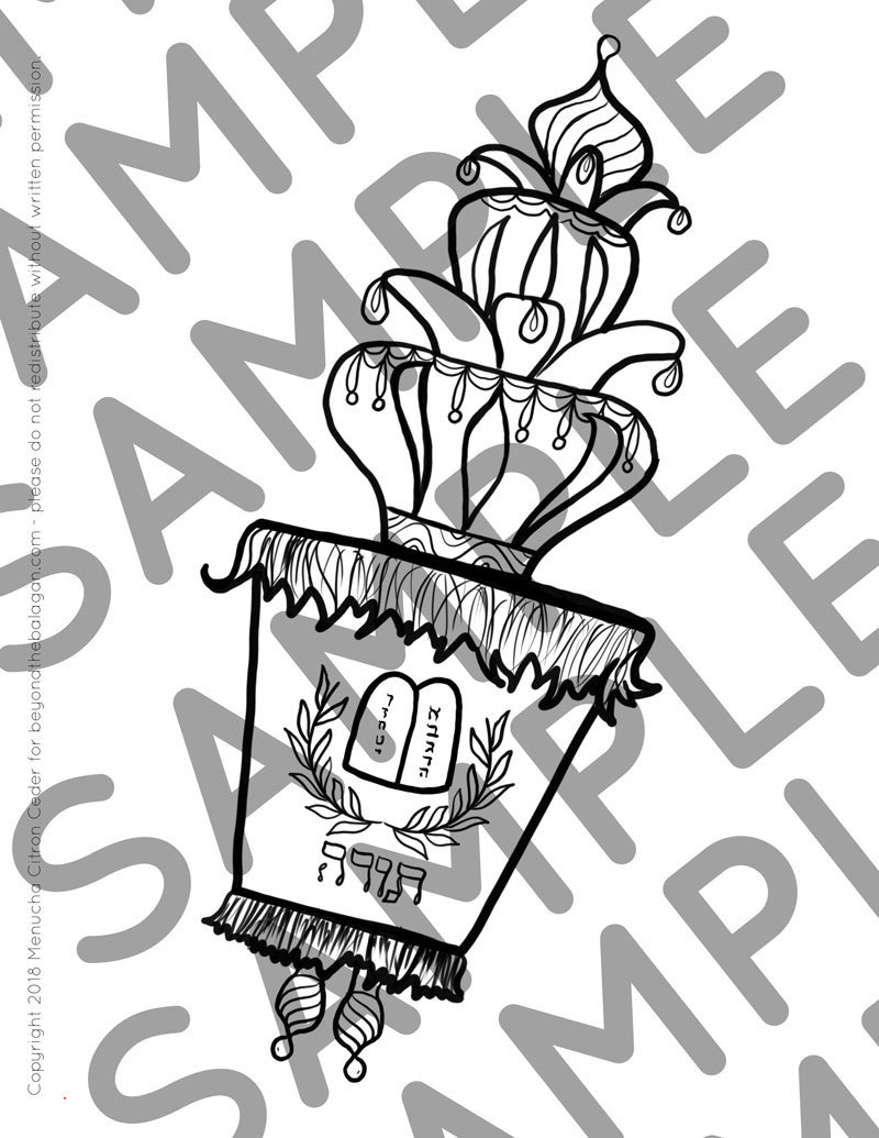 800x1035 Shavuot Coloring Page