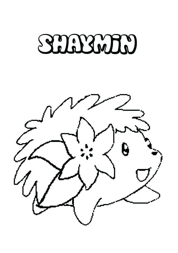 600x849 Shaymin Coloring Pages Sky Form Sketch
