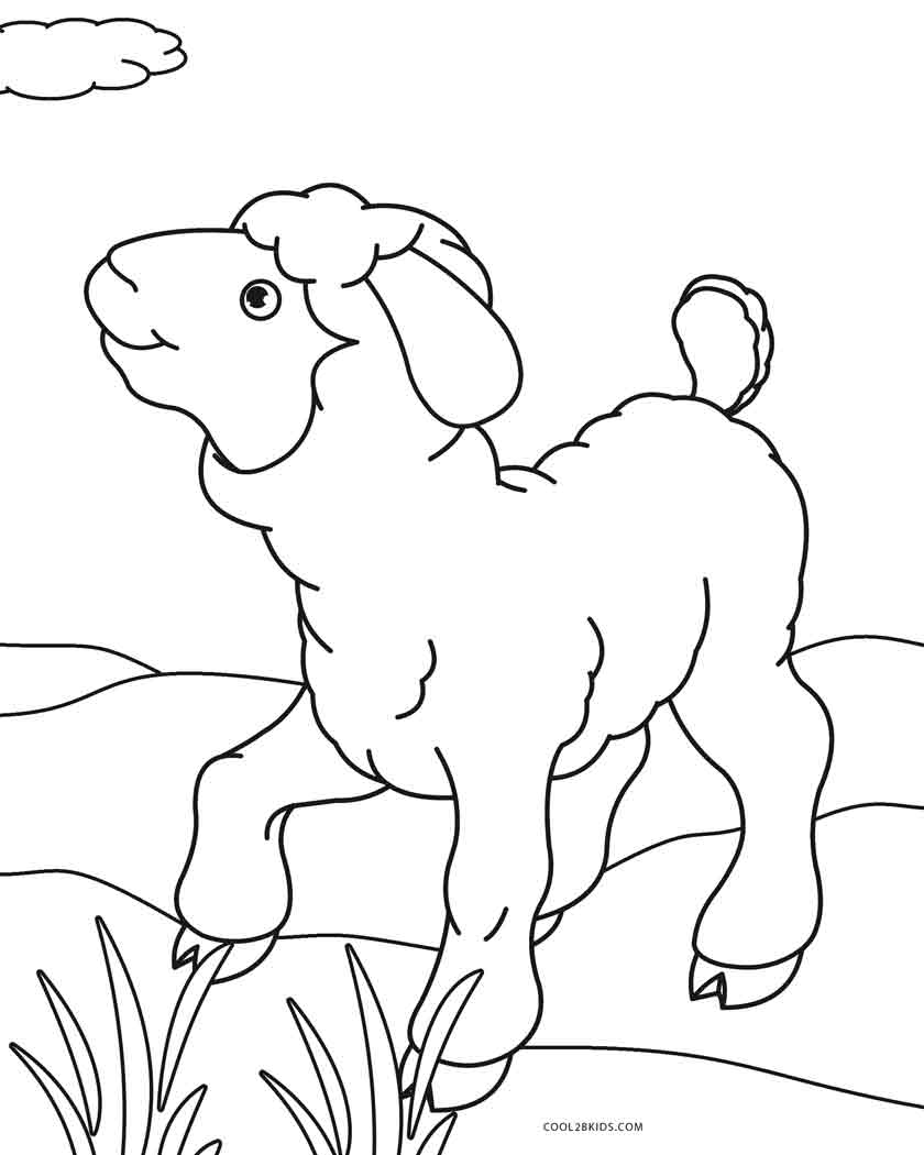 840x1050 Free Printable Sheep Face Coloring Pages For Kids