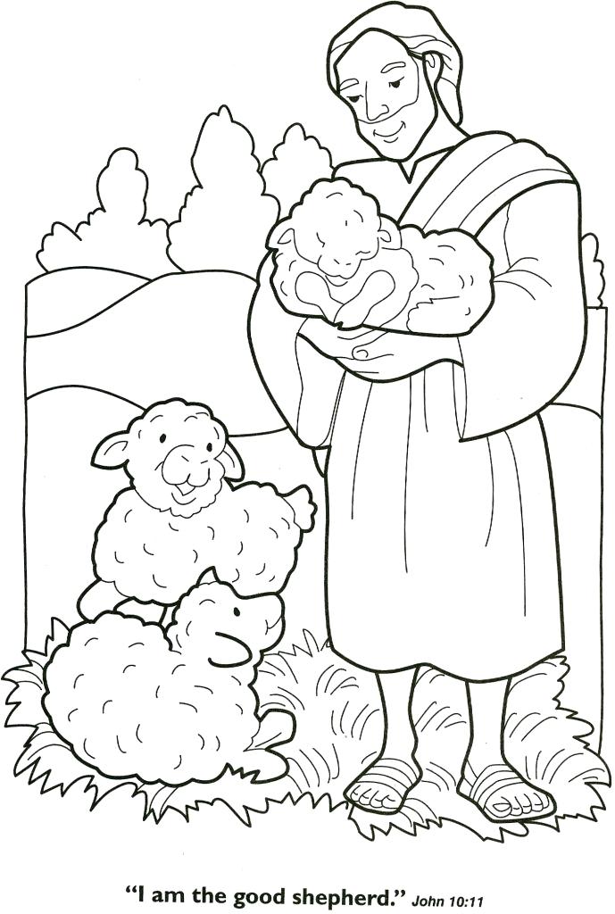 689x1024 Coloring Pages Sheep And The Shepherd As Well As Coloring Pages