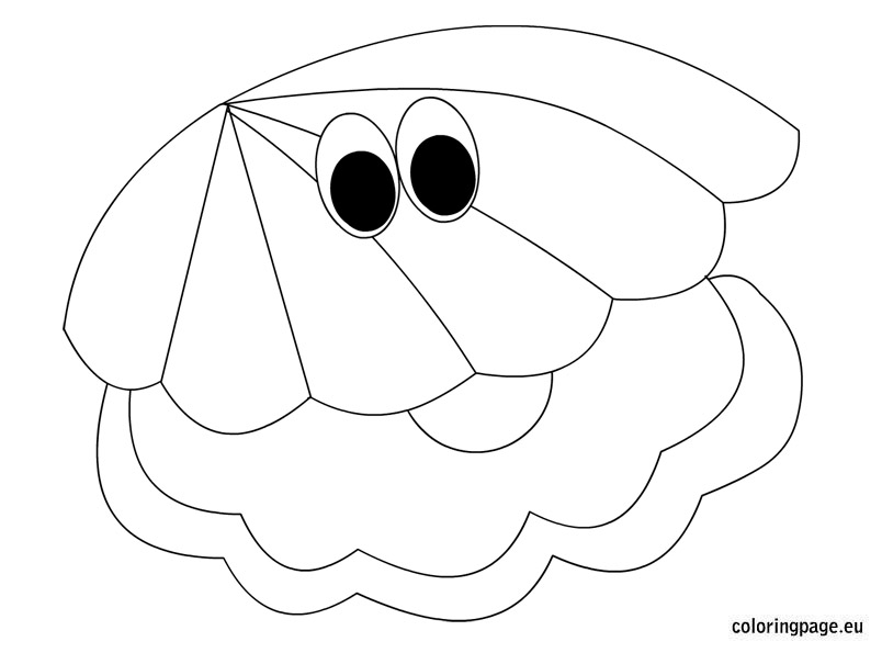 804x595 Oyster Shell Coloring Page