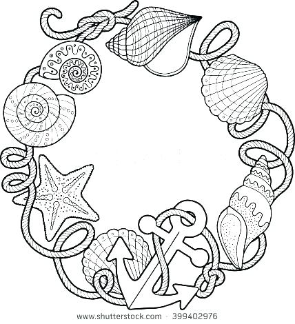 428x470 Beach Ball Coloring Pages Coloring Page Beach Seashell Coloring