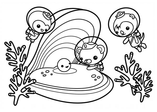 600x429 The Octonauts Meet Sea Shell Coloring Page