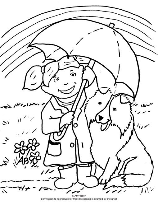 509x659 Free Coloring Sheet Download April's Showers Sheltie Amy
