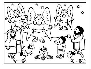 320x245 Christmas Shepherds Coloring Pages