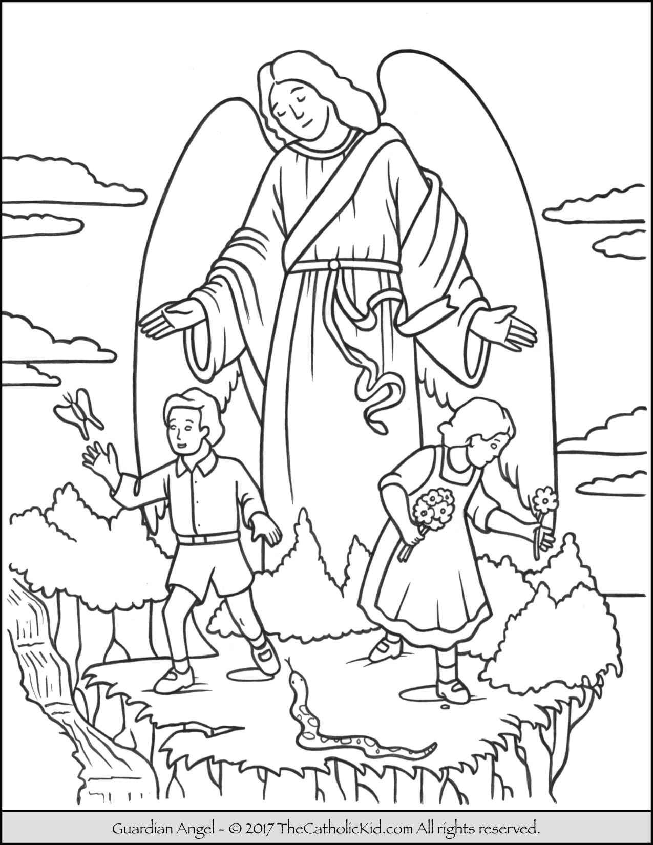 1275x1650 Angel Coloring Pages