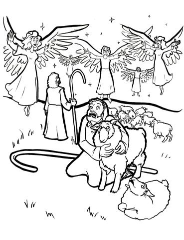 369x480 Shepherds And Angels Coloring Page Children's Ministry Deals
