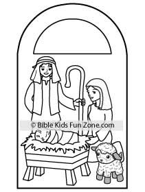 211x280 Picture For Kids To Color Of The Shepherd Visiting Baby Jesus