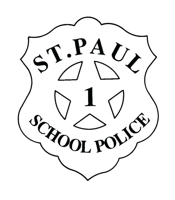 600x688 Police Badge Coloring Page Police Badge Coloring Page St School
