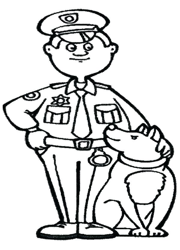 600x831 Police Badge Coloring Page