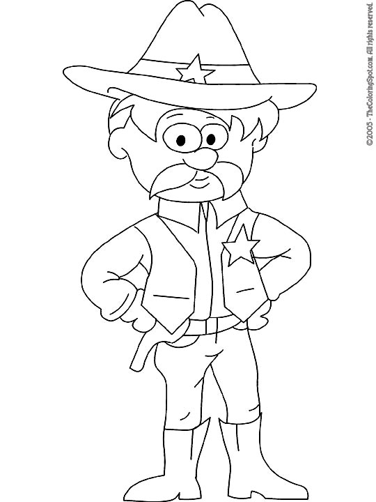 540x720 Sheriff Audio Stories For Kids Free Coloring Pages From Light