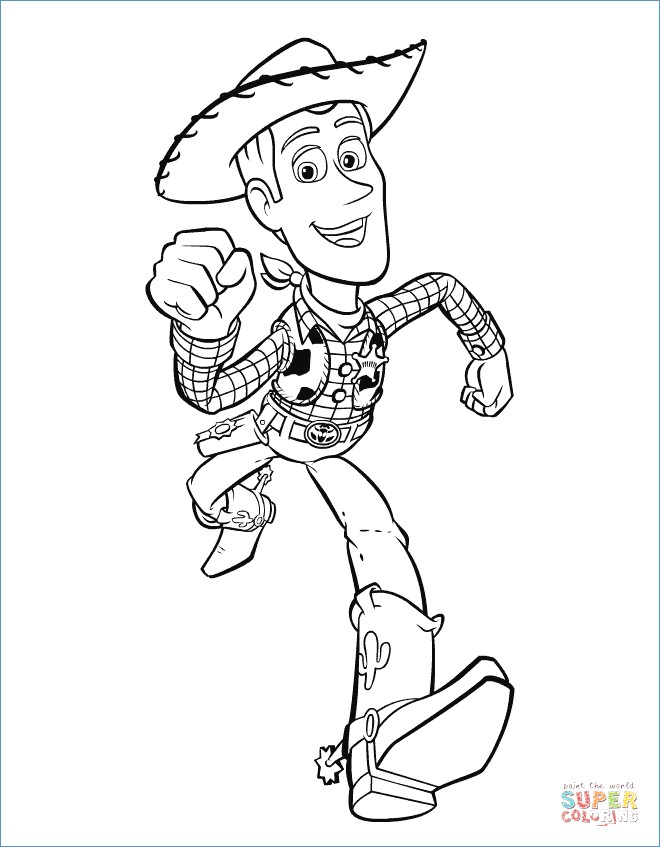 660x847 Sheriff Woody Plays Lasso Toy Story Coloring Pages