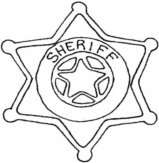 526x541 Sheriff Badge Coloring Pages