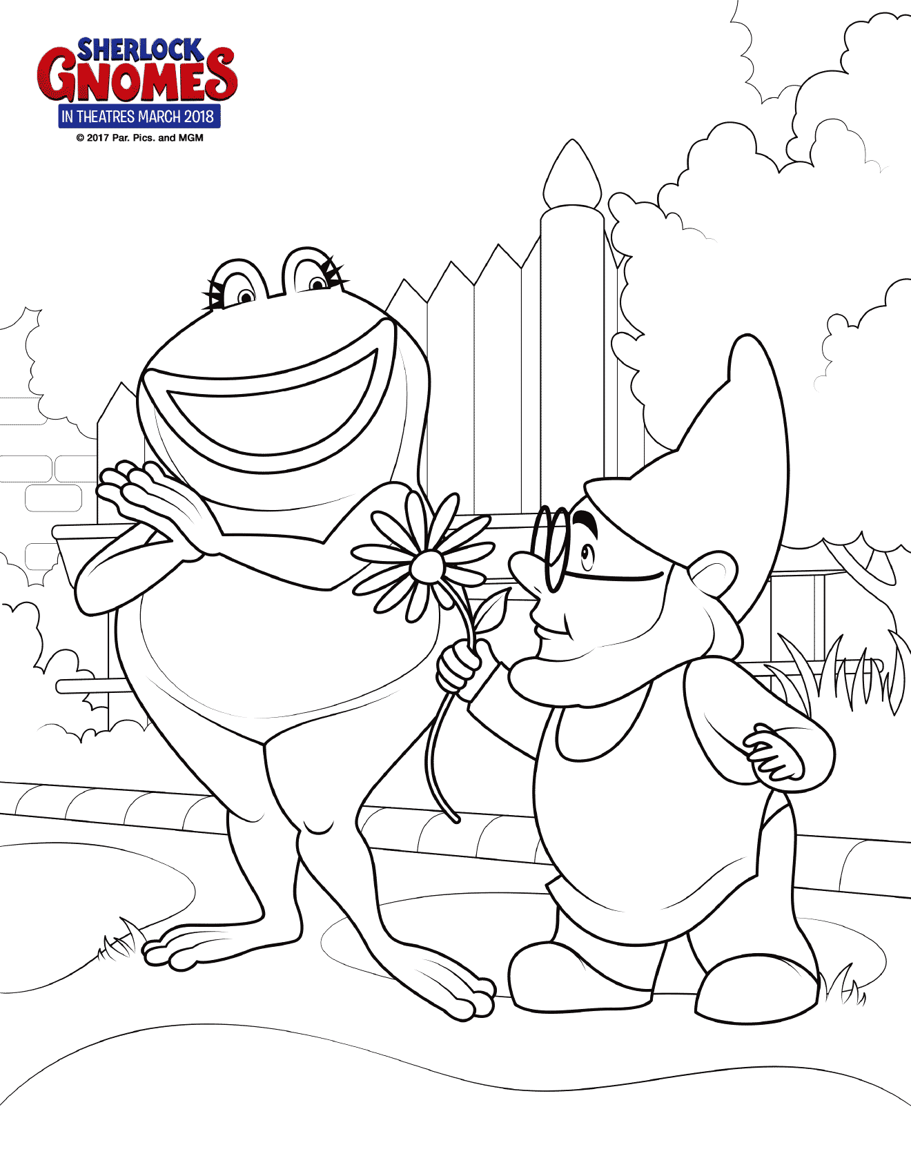 1320x1675 Sherlock Gnomes Frog Nanette Colouring Pages