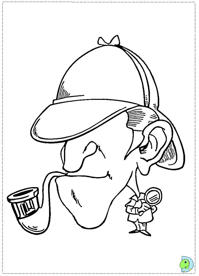 691x960 Sherlock Holmes Coloring Page