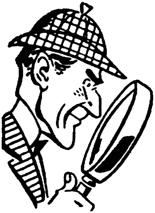 600x827 Detective Sherlock Holmes Coloring Page For Kids