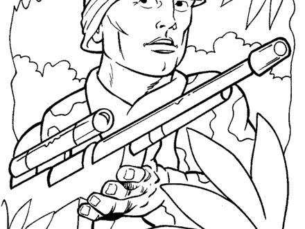440x330 Free Army Coloring Pages, Sherman Army Tank Coloring Page
