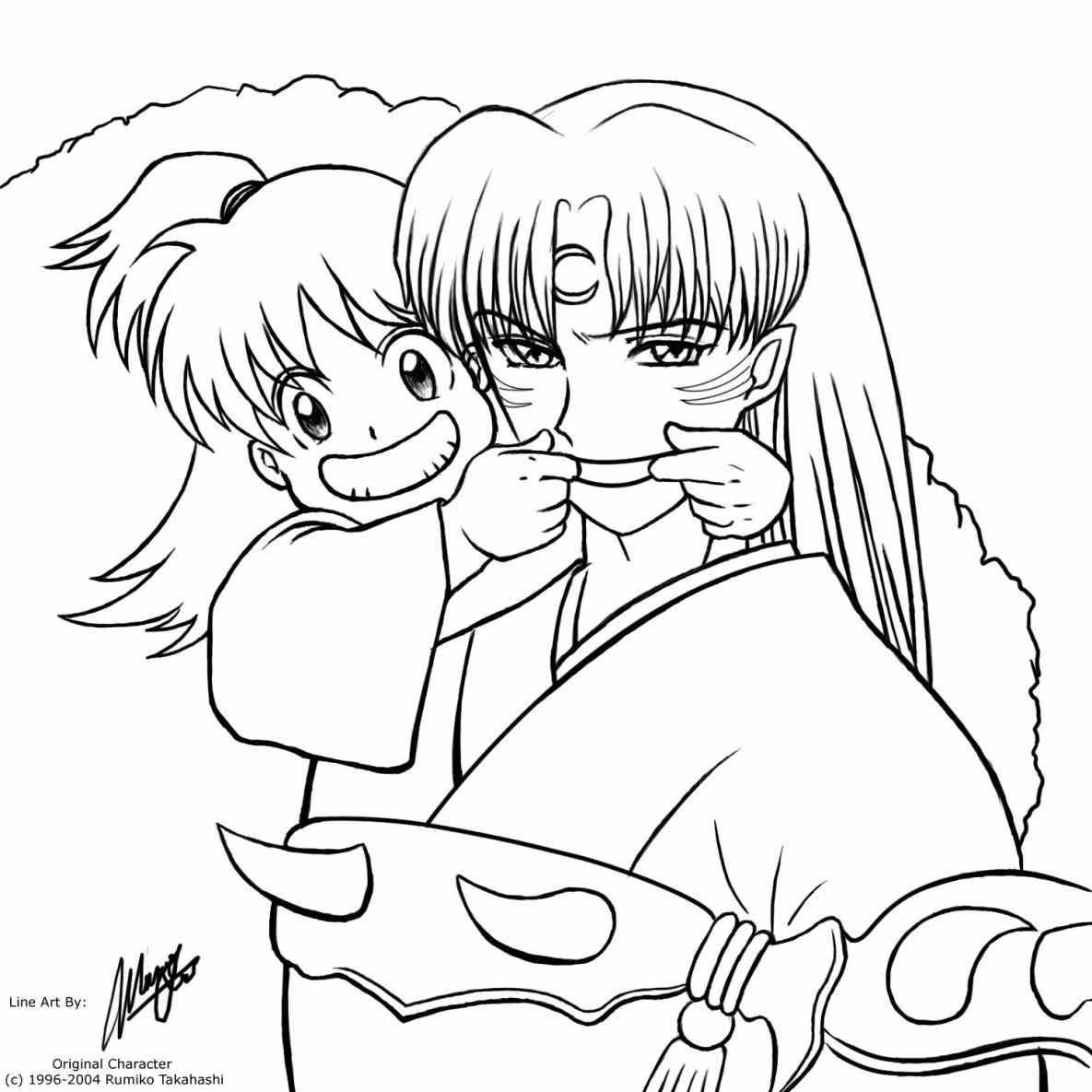 1185x1185 Printable Inuyasha Coloring Pages Me Brigh On General Book Free