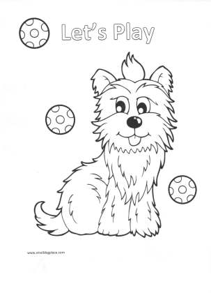 303x420 Kids Puppy Coloring Pages