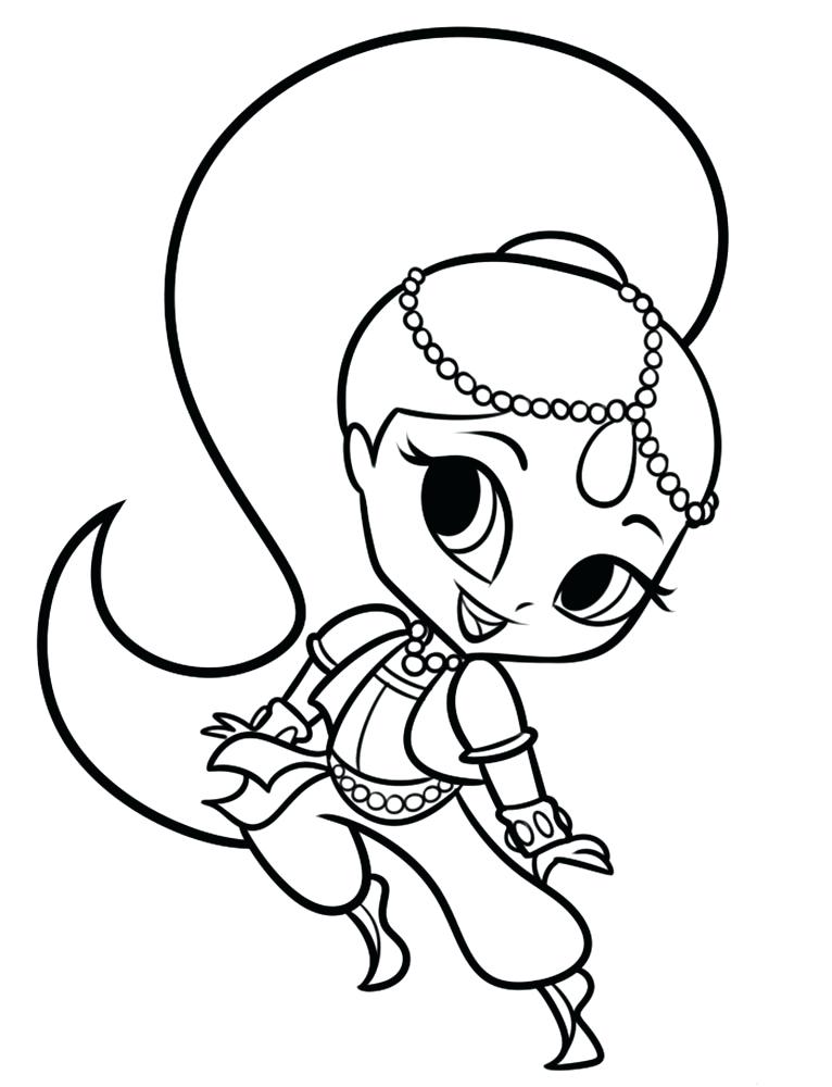 766x1000 Shimmer And Shine Coloring Pages For Mother And Daughter Coloring