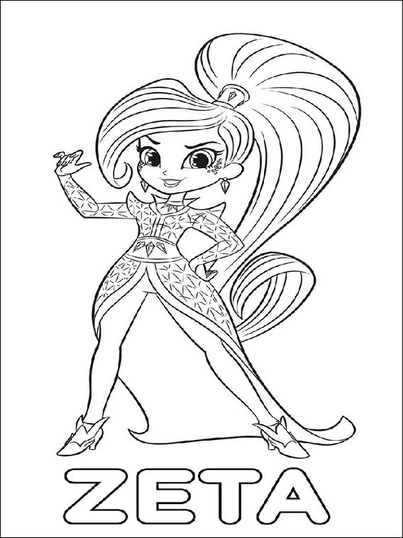 568x758 Shimmer And Shine Coloring