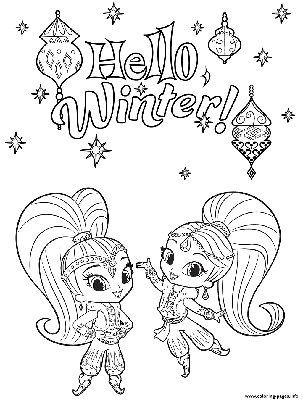 1024x1352 Shine And Shimmer Winter Coloring Coloring Pages Printable