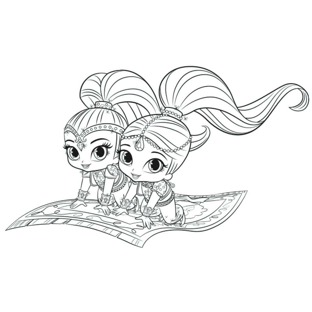 Shimmer And Shine Coloring Pages at GetDrawings | Free download